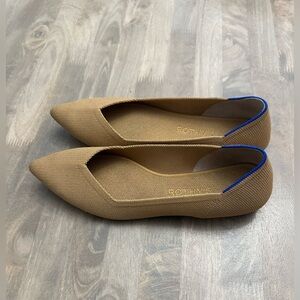 Rothy’s “The Point” Camel Flats, Women’s Size 8.5